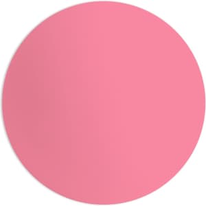 A pink lacrosse ball with a smooth surface and a simple design. Features a logo on one side.