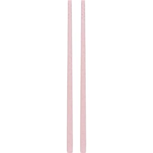 A set of two pink chopsticks, featuring a simple design and texture. The image has a white background.