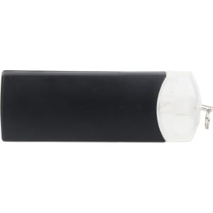 A black Gyro USB flash drive with a transparent cap, featuring a keyring attachment.