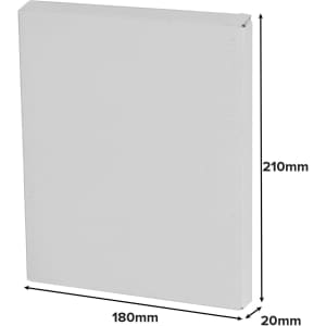 A5 Whiteboard Notebook in white, measuring 180mm x 210mm x 20mm, featuring a subtle logo.