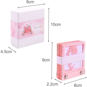 A pink 3D paper art handbag tear-off notepad with a white and pink box, featuring decorative elements.