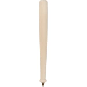 A wooden pen shaped like a baseball bat, featuring a natural wood finish and a gold nib. It has a simple design.