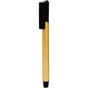 A gold and black 3 in 1 stylus USB pen with a sleek design and a logo on the side.