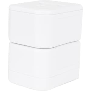 A white universal travel adapter kit featuring stacked compact sections, with a smooth finish and no visible branding.