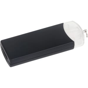 A black Gyro USB flash drive with a clear top section and a silver attachment point.