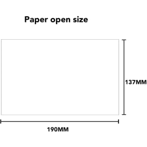 A tissue box design featuring a rectangular shape with specified dimensions of 190mm by 137mm.