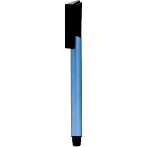 A blue stylus USB pen with a black tip, featuring a sleek design and a small logo.
