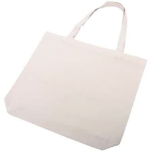 A natural beige 280gsm (10oz) cotton tote bag with two sturdy handles and a blank design.