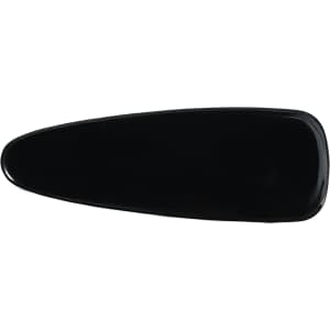A black acetate hair alligator clip with a sleek, elongated design and a glossy finish.