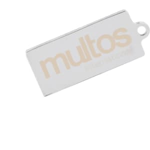 A silver Mini Europa Flash Drive with a rectangular shape and a branding logo.