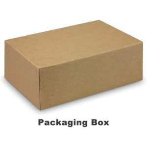 A brown cardboard packaging box with a smooth finish and a rectangular shape. It features no visible logos or branding.