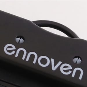 A black waterproof mobile pouch featuring a logo, designed for protecting smartphones and small devices.