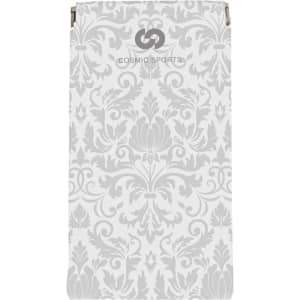 A full colour printed pouch featuring a grey decorative pattern and a logo at the top.