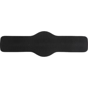 A drink bottle holder in black with an embedded logo, designed to fit around various bottle shapes.