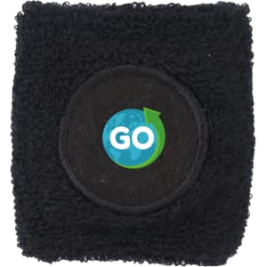 A black Terry Sport Wristband featuring a circular logo at the centre.