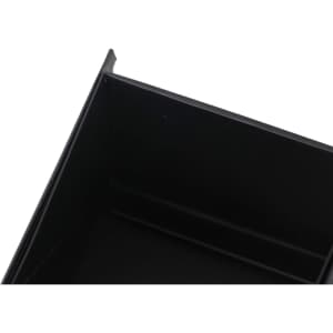 A drink bottle foldable wine box in matte black with an interior compartment and branding.