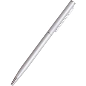 A silver Aluminium Cross Pen with a sleek design and a clip, featuring a minimalistic style.