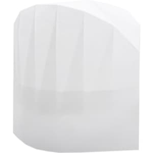 A white disposable non-woven kids chef hat with a textured design. It has a simple, plain appearance.