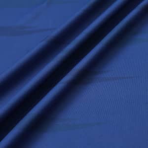 A blue polyester spandex fabric with a smooth texture, ideal for long-sleeved sun protection t-shirts.