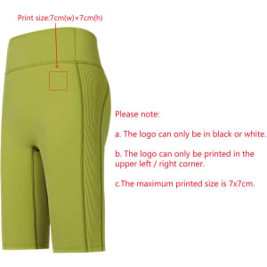High-waisted elastic yoga leggings in olive green with a fitted design and side detailing. Features a logo area.