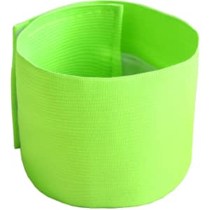 A bright green stretchy armband with a smooth texture, designed for various clothing accessory needs.