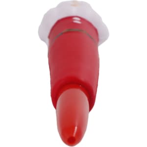 A red pen designed as Santa, topped with a white hat and a red nose. It includes a stress-relief feature.