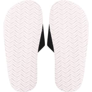 Black EVA slides with a textured white sole, featuring a simple design and no visible branding.