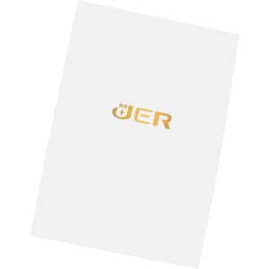 A4 presentation folder in white with a gold logo, suitable for office and business use.