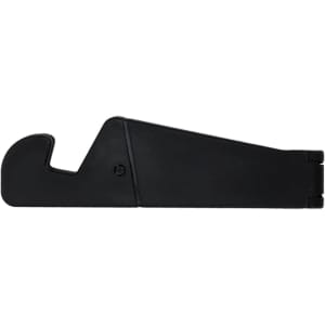 A black V-shaped stand for iPhones and iPads, designed for stability and support.