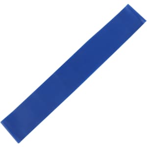 A blue latex-free TPE fitness resistance band, suitable for various exercises, displayed against a white background.