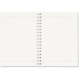 A B5 full colour wiro binding notebook with blank lined pages and a silver spiral binding.