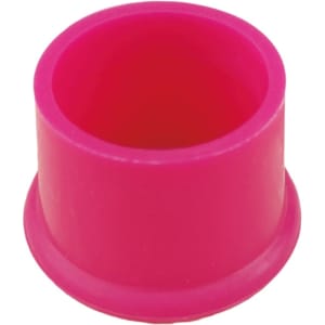 A pink silicone wine stopper with a tapered design, featuring a smooth surface and no visible branding.
