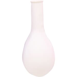 A white 30cm balloon with a smooth, rounded shape, featuring a narrow neck and a glossy finish.