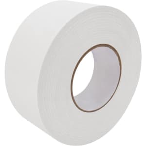 A roll of white water-activated gummed kraft paper tape on a cardboard core, featuring a smooth finish.