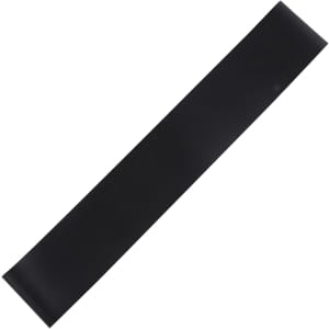 A black latex-free TPE fitness resistance band with a smooth surface and no visible branding.