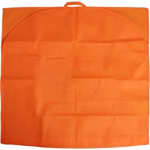 An orange non-woven car seat cover with a handle, designed for outdoor leisure use. It has a simple, foldable design.