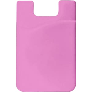 A pink Smart Wallet featuring a sleek design with an integrated pocket and a logo.