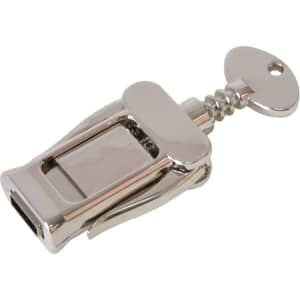 A corkscrew-shaped flash drive in shiny silver, featuring a key-shaped cap and a sleek design.