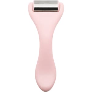 A pink Face Ice Roller with a stainless steel roller head, designed for facial use. It features a simple, ergonomic shape.