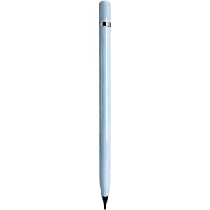 A light blue pencil with a sleek design and a silver accent. It has a branding logo near the top.