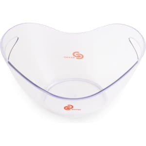 A clear 8L ice bucket with a smooth, curved design and a logo on the surface.