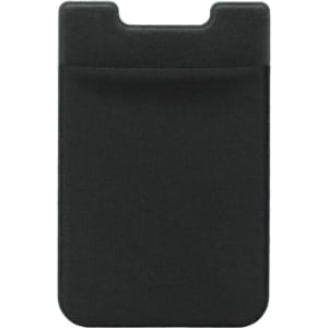 A black Lycra Smart Wallet with a slot for cards, featuring a minimalist design and no visible branding.