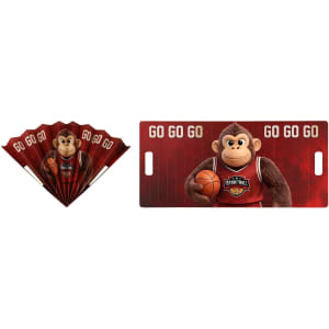 A Clap Banner featuring a cartoon monkey in a basketball jersey, predominantly red with a basketball design.