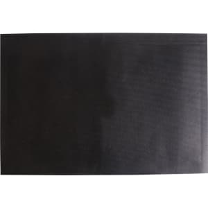 A black nylon logo mat with a textured surface, designed for office and business environments.