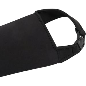 A drink bottle holder pouch in black, featuring a secure attachment and sleek design. Includes a logo.