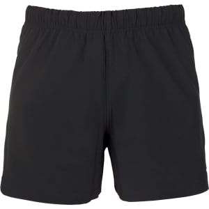 A pair of black kids' FLEX shorts featuring a comfortable elastic waistband and four-way stretch fabric.