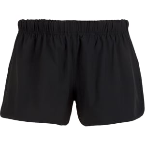 Women's FLEX shorts in black, featuring a stretchy fabric with an elastic waistband and a simple design.