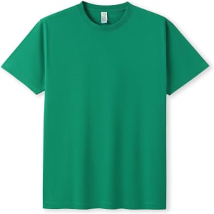 A green modern fit unisex t-shirt displayed flat. It features short sleeves and a round neck.