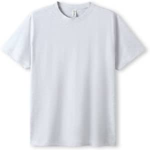 A light grey modern fit t-shirt featuring a round neck and short sleeves, with a small logo on the label.
