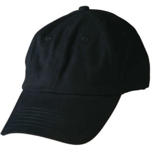 A black unstructured cap with a curved brim and ventilation holes. It has a logo on the front.